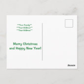 Vrolijk kerstfeest en gelukkig nieuwjaar briefkaart (Achterkant)