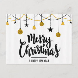 Vrolijk kerstfeest en gelukkig nieuwjaar briefkaart