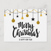 Vrolijk kerstfeest en gelukkig nieuwjaar briefkaart (Voorkant)