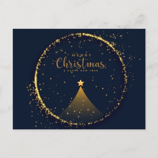 Vrolijk kerstfeest en gelukkig nieuwjaar briefkaart (Voorkant)