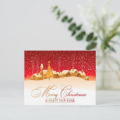 Vrolijk kerstfeest en gelukkig nieuwjaar briefkaart (Staand voorkant)