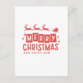 Vrolijk kerstfeest en gelukkig nieuwjaar briefkaart (Voorkant)