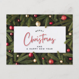 Vrolijk kerstfeest en gelukkig nieuwjaar briefkaart