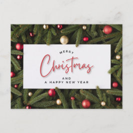 Vrolijk kerstfeest en gelukkig nieuwjaar briefkaart