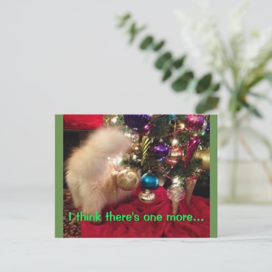 Vrolijk kerstfeest en gelukkig nieuwjaar briefkaart (Staand voorkant)