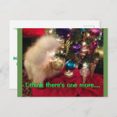 Vrolijk kerstfeest en gelukkig nieuwjaar briefkaart (Voorkant / Achterkant)