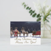 Vrolijk kerstfeest en gelukkig nieuwjaar briefkaart (Staand voorkant)