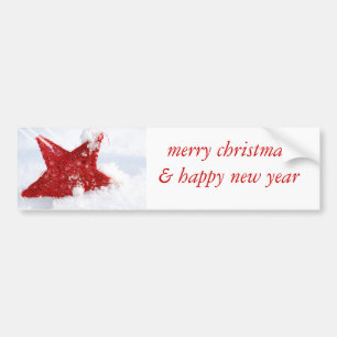 vrolijk kerstfeest en gelukkig nieuwjaar bumpersticker