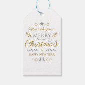 Vrolijk kerstfeest en gelukkig nieuwjaar cadeaulabel (Voorkant)