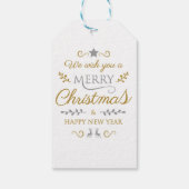 Vrolijk kerstfeest en gelukkig nieuwjaar cadeaulabel (Achterkant)
