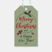 vrolijk kerstfeest en gelukkig nieuwjaar cadeaulabel (Voorkant)