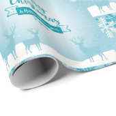 Vrolijk kerstfeest en gelukkig nieuwjaar cadeaupapier (Rol Hoek)