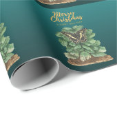 Vrolijk kerstfeest en gelukkig nieuwjaar cadeaupapier (Rol Hoek)