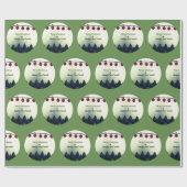 Vrolijk kerstfeest en gelukkig nieuwjaar cadeaupapier (Vlak)