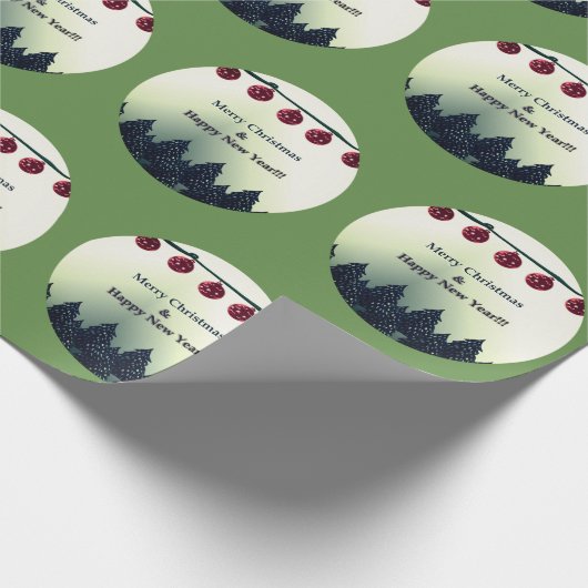 Vrolijk kerstfeest en gelukkig nieuwjaar cadeaupapier (Hoek)