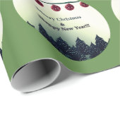 Vrolijk kerstfeest en gelukkig nieuwjaar cadeaupapier (Rol Hoek)