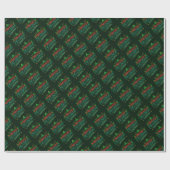 Vrolijk kerstfeest en gelukkig nieuwjaar cadeaupapier (Vlak)