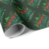 Vrolijk kerstfeest en gelukkig nieuwjaar cadeaupapier (Rol Hoek)