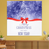 Vrolijk kerstfeest en gelukkig nieuwjaar canvas afdruk (Insitu (Woonkamer))