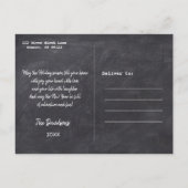 Vrolijk kerstfeest en gelukkig nieuwjaar Chalk Pho Uitnodiging Briefkaart (Achterkant)