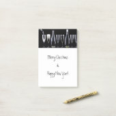 Vrolijk kerstfeest en gelukkig nieuwjaar, Champagn Post-it® Notes (Op bureau)