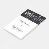 Vrolijk kerstfeest en gelukkig nieuwjaar, Champagn Post-it® Notes (Schuin)