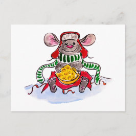Vrolijk Kerstfeest en Gelukkig Nieuwjaar Cheese Mo Briefkaart