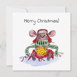 Vrolijk Kerstfeest en Gelukkig Nieuwjaar Cheese Mo Feestdagenkaart