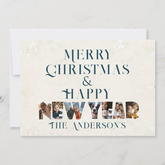 Vrolijk kerstfeest en gelukkig nieuwjaar collage f feestdagenkaart (Voorkant)