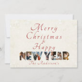 Vrolijk kerstfeest en gelukkig nieuwjaar collage f feestdagenkaart (Voorkant)