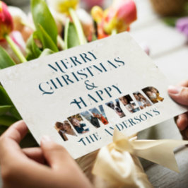 Vrolijk kerstfeest en gelukkig nieuwjaar collage f feestdagenkaart