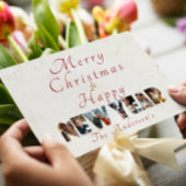 Vrolijk kerstfeest en gelukkig nieuwjaar collage f feestdagenkaart