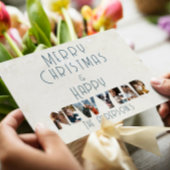 Vrolijk kerstfeest en gelukkig nieuwjaar collage f feestdagenkaart