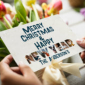 Vrolijk kerstfeest en gelukkig nieuwjaar collage f feestdagenkaart