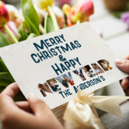 Vrolijk kerstfeest en gelukkig nieuwjaar collage f feestdagenkaart