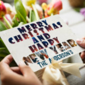 Vrolijk Kerstfeest en Gelukkig Nieuwjaar Collage Feestdagenkaart