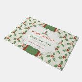 Vrolijk kerstfeest en gelukkig nieuwjaar deurmat (Schuin)