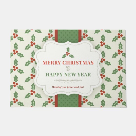 Vrolijk kerstfeest en gelukkig nieuwjaar deurmat (Voorkant)