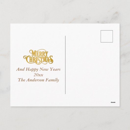 Vrolijk Kerstfeest en Gelukkig Nieuwjaar Door Lief Feestdagenkaart (Achterkant)