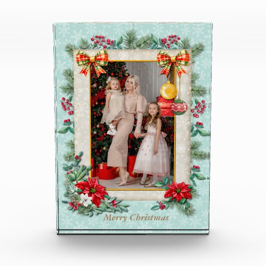 Vrolijk kerstfeest en gelukkig nieuwjaar door lief fotoblokken (Voorkant)