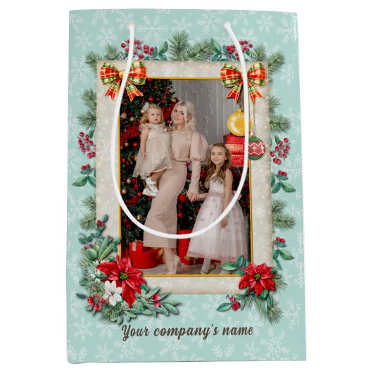 Vrolijk kerstfeest en gelukkig nieuwjaar door lief medium cadeauzakje (Voorkant)