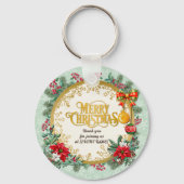 Vrolijk kerstfeest en gelukkig nieuwjaar door lief sleutelhanger (Voorkant)