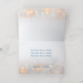 Vrolijk Kerstfeest en Gelukkig Nieuwjaar Elegant Z Folie Feestdagenkaart (Binnenlaag)