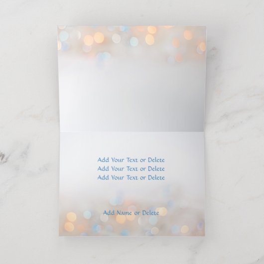 Vrolijk Kerstfeest en Gelukkig Nieuwjaar Elegant Z Folie Feestdagenkaart (Binnenlaag)