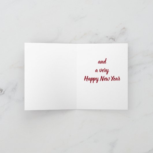 VROLIJK KERSTFEEST EN GELUKKIG NIEUWJAAR!!! FEESTDAGEN KAART (Binnen)