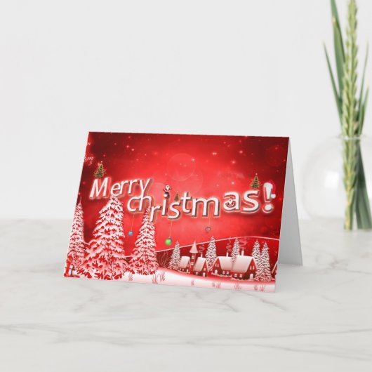 vrolijk kerstfeest en gelukkig nieuwjaar feestdagen kaart (Voorkant)