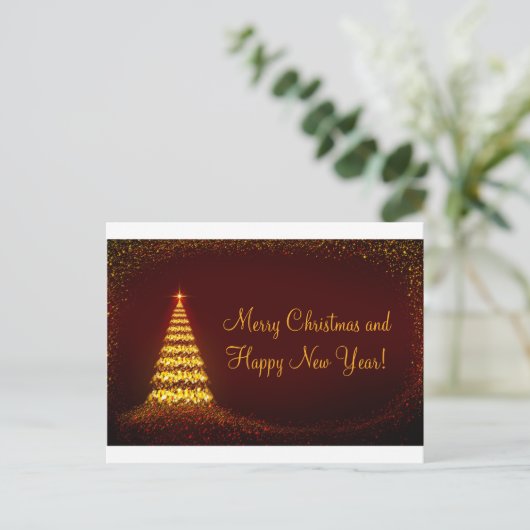 Vrolijk kerstfeest en gelukkig nieuwjaar! feestdagenkaart (Staand voorkant)