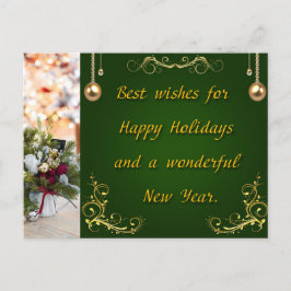 Vrolijk kerstfeest en gelukkig nieuwjaar feestdagenkaart