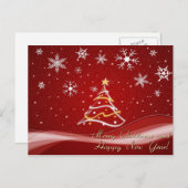 vrolijk kerstfeest en gelukkig nieuwjaar feestdagenkaart (Voorkant / Achterkant)