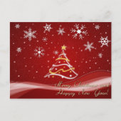 vrolijk kerstfeest en gelukkig nieuwjaar feestdagenkaart (Voorkant)